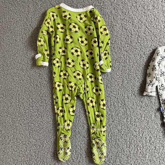 Kickee Pants Sleeper Pajamas + Bodysuit Size 3-6 Months Bamboo Soccer‎ Ball - Picture 7 of 7